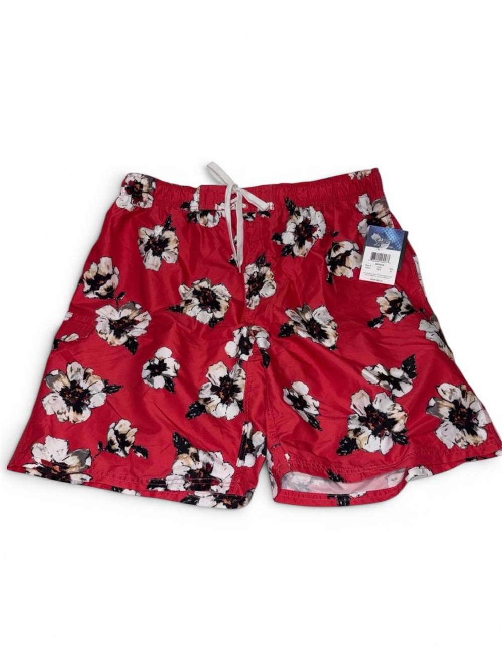 Kanu Surf Antigua BWT Red Floral Drawstring Men’s 3X Swim Shorts